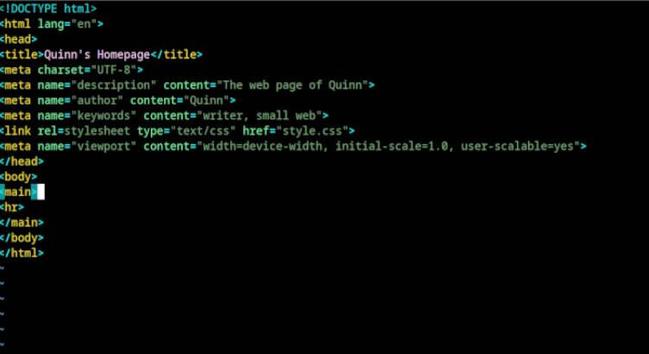 A HTML template for a new website