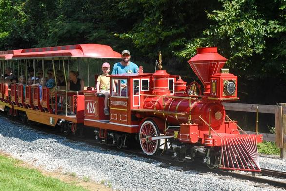 Description Provided by @marylandzoo: 
Staff driving the train