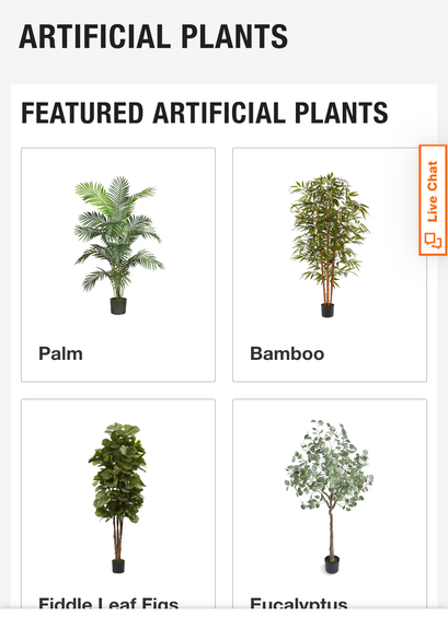 plastic fake plants