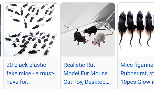 plastic fake rodents