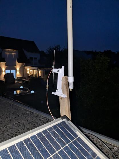 my new yagi antenna near my skirted dipol antenna.