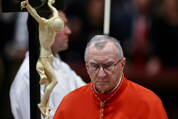 El secretario de Estado de la Santa Sede, Pietro Parolin, en una ceremonia en el Vaticano, en abril pasado.