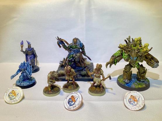 Bringer of Frost (gold pin)
(Blanchitsu) Beastmen (bronze pin)
Rashers' (wood) golem (bronze pin)

Without pins: Death Knight, W'adhrun Predator