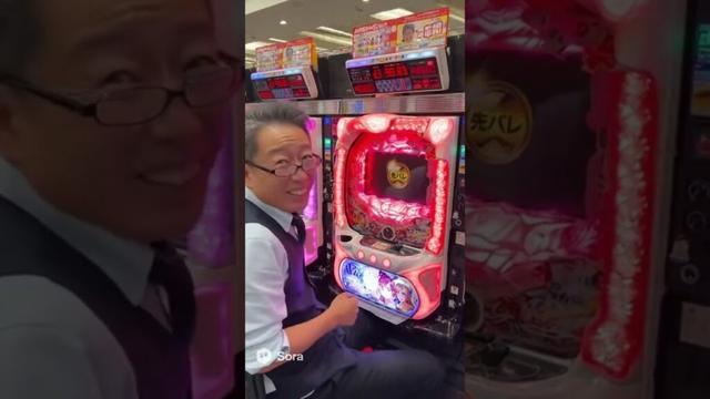 先バレでビビるおじさん（それじゃないw） #パチンコ  #先バレ #sora2 #sora