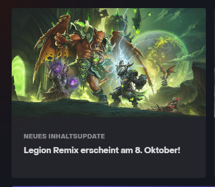 WoW Legion Remix erscheint heute! :)