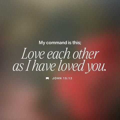 "This is my commandment: Love each other in the same way I have loved you." - John 15:12 (NLT)