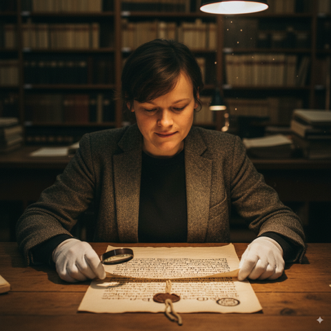 Me as a historian. AI-generated picture.