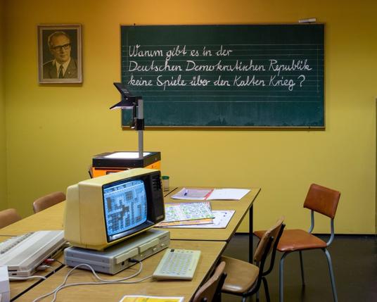 “Red button pushing … ColdWarGames: It’s All a Game at the Alliiertenmuseum, Berlin.”
image Dora Csala / AlliiertenMuseum
source https://www.theguardian.com/games/2025/oct/07/stasi-coldwargames-its-all-a-game-alliiertenmuseum-berlin