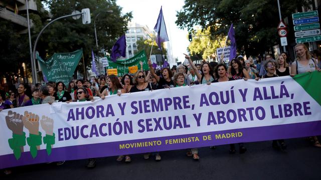 Manifestación por el centro de Madrid con motivo del Día Internacional por la Despenalización del Aborto y la Defensa de los Derechos Sexuales y Reproductivos de la mujer.