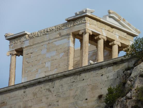 The temple of Athena Nike, from below