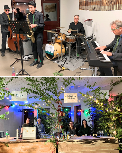 📸: Das Dinner bot nicht nur Leckereien, sondern auch musikalische Unterhaltung durch die für diesen Anlass gegründete FVA-Band (ja, richtig gelesen!) "the FÖRST" und auf dem Trockenen musste dank engagierten Kolleginnen und Kollegen auch niemand sitzen bleiben! 😊 (Foto: FVA BW/Wetz)