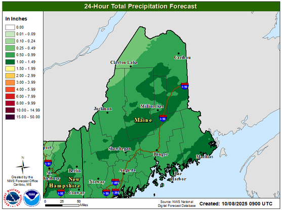 ME 24-hour Precipitation Outlook