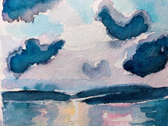 Storm clouds over islands