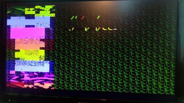 Videogame 8 bit glitching by smashing the catridge