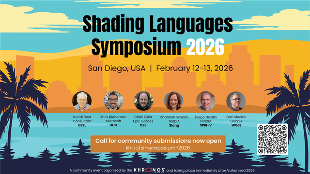 Call for submissions for the Shading Languages Symposium closes Sunday, October 12.