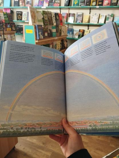 Una de las páginas del libro donde habla de los arco iris y su formación.