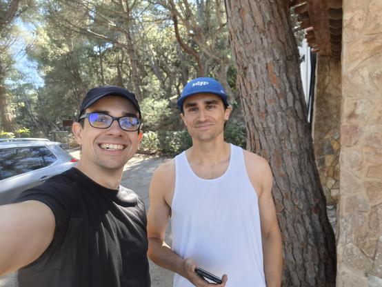 Me and Simon still fresh before the run.