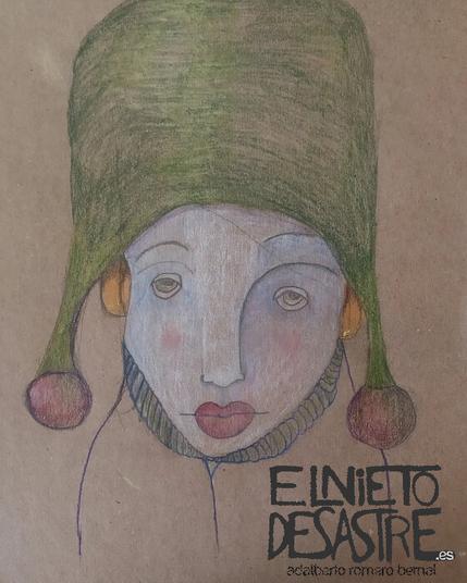 Ilustración de la cara de una niña con frio