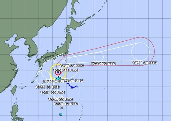 Typhoon Halong to cause windstorms, heavy rain and high waves on the Izu islands