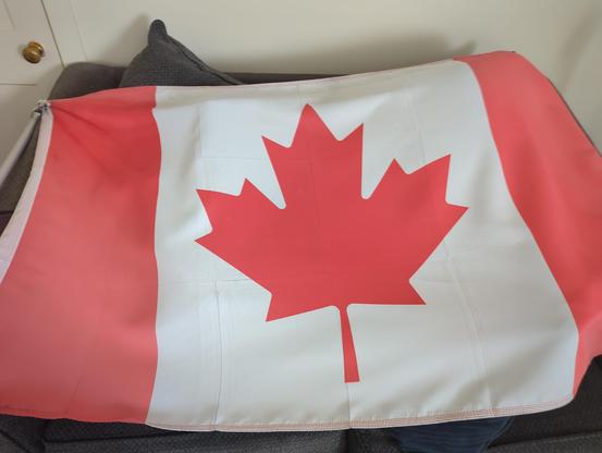 A photo of the Canadian flag I flew all year in support of Canada, while living in the United States in the state of Massachusetts.