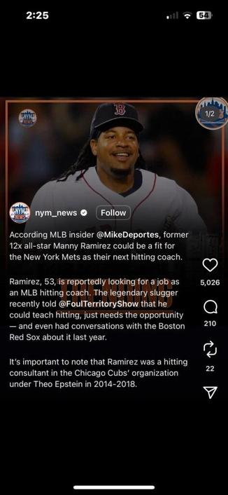 Thoughts on Manny as a hitting coach?