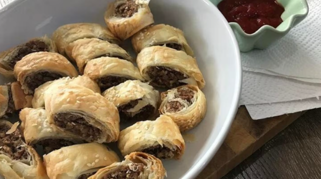 Vegan sausage rolls.