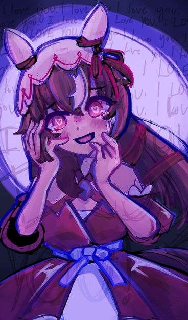a redraw of the scene where still in love is saying "I love you" to the player, over and over and over.