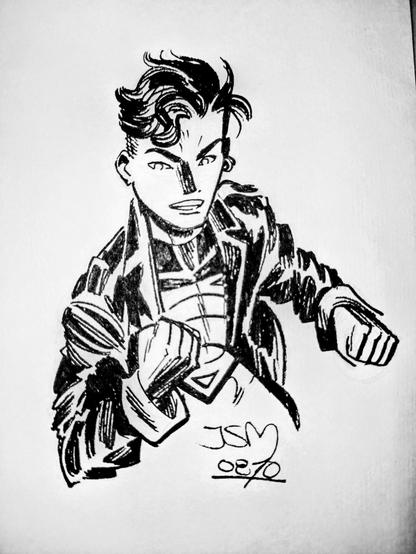 Dibujo de Conner Kent, Superboy.