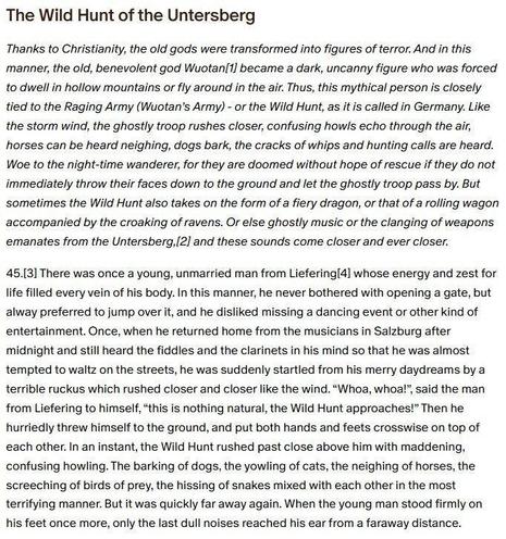 Part 1 of German folk tale "The Wild Hunt of the Untersberg". Drop me a line if you want a machine-readable transcript!