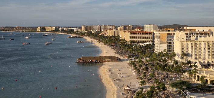 View from Akira restaurant at the St Regis in Aruba.