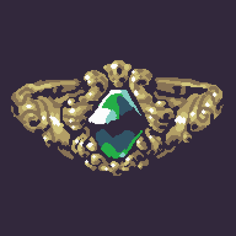 An ornate gold ring with an emerald as the centerpiece.