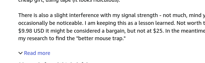 Someone claiming faraday cover is interfereing with their signal strength