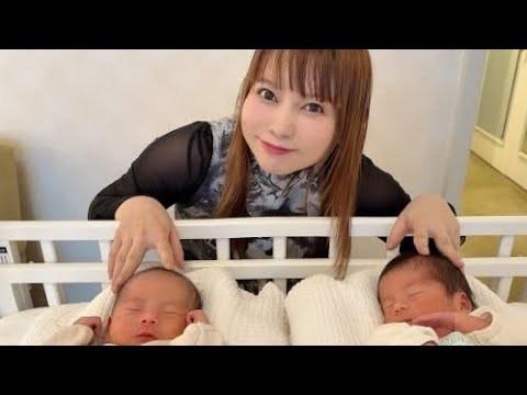 中川翔子「一週間前までお腹の中にいたのに」と感じた双子との3ショットを公開