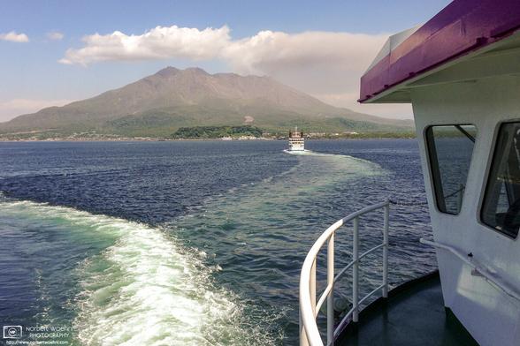 On the ferry to Mt. Sakurajima in Kagoshima, Japan.