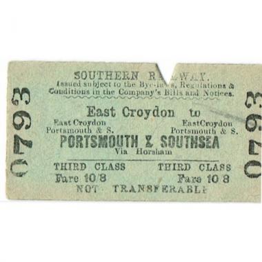 Picture of a public transportation ticket from attached website, usually for a train or bus.