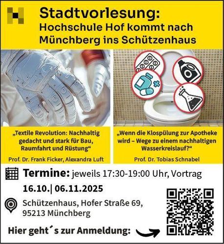 Stadtvorlesungen in Münchberg, Daten und QR Code