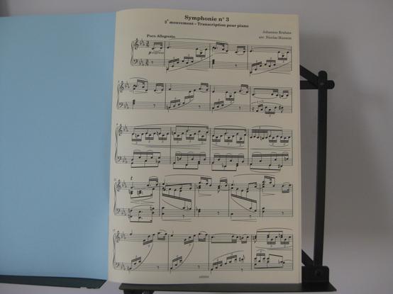Intérieur partition : Johannes Brahms, Symphonie n° 3, 3e mouvement, transcription pour piano de Nicolas Hussein