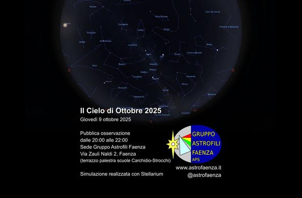 Osservazione del Cielo di Ottobre 2025 a Faenza