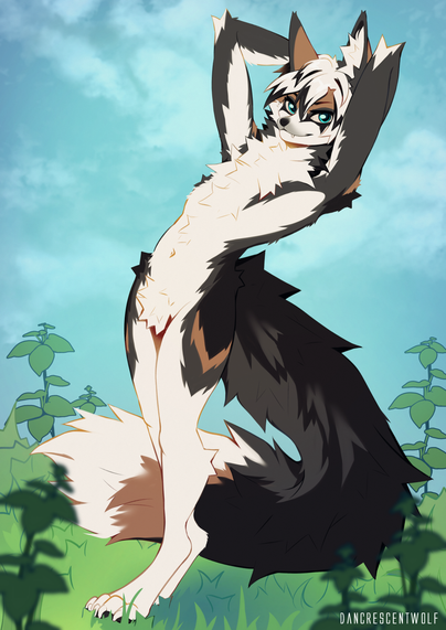 Same artwork but with colors this time. Added a simple outdoor background