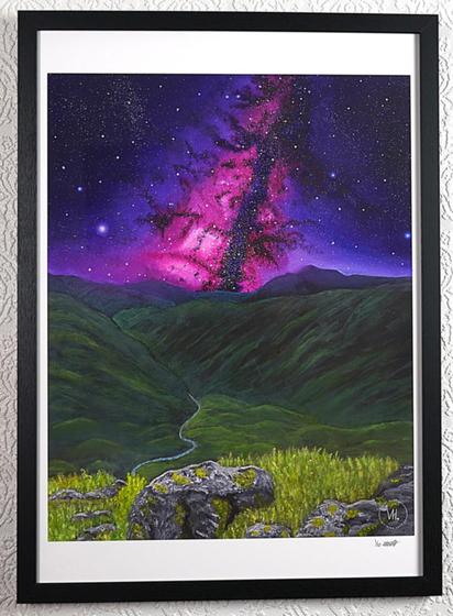 My Milky Way over Lining Crag print framed.