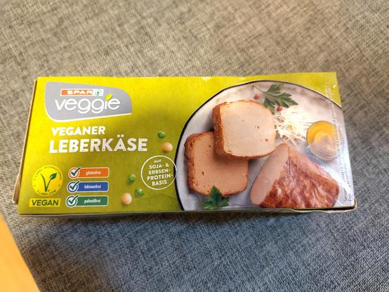 Verpackung des veganen Leberkäse.