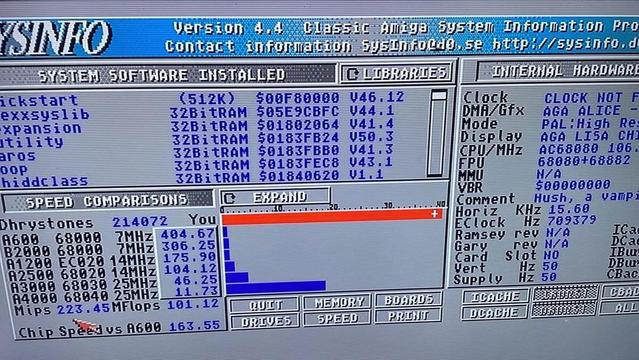 [ImageSource: Apollo Computing]

More than 404x faster than the A600, which shares a similar style and form factor. So, what is the Apollo A6000?

“We’ll put together a specs table shortly, but the highlights include the aforementioned AC68080 FPGA, the provision of an unheard-of amount of Amiga system RAM [fast RAM and Chip RAM], CF plus dual SD slot storage, the SAGA chipset, and ample modern connectivity and peripheral ports.”

👾Special attention should be paid to the AC68080 FPGA, which Apollo says they spent 10 years creating. A combination of reverse engineering the Amiga chipset and the Motorola 68000 series of CPUs has led to the development of this processor. 👾

⁉️There’s actually a website dedicated to it here if you want a super-deep dive on the ‘Apollo Core.’ At that link, you will be able to dig through the details of the features of the fast and fully featured ‘AMMX’ enhanced FPGA.⁉️

<http://www.apollo-core.com/index.htm>