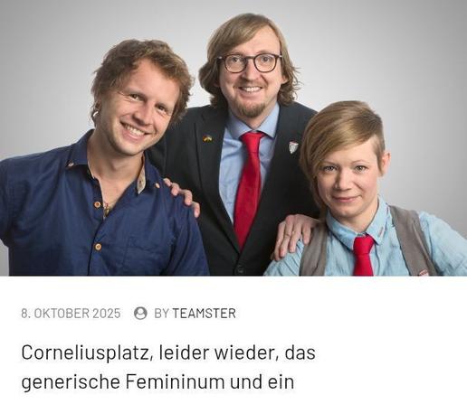 Unsere Ratsmenschen Lukas Fix, Keno Schulte, Mique Mirus.