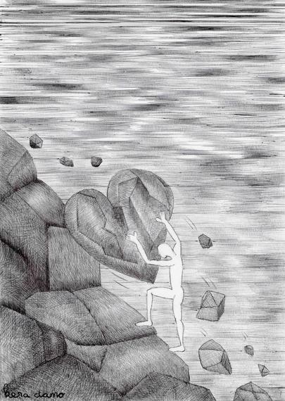 Ink drawing made by visual artist Kera Damo from The Hague as part of the Inktober challenge / Inkttekening van beeldend kunstenaar Kera Damo uit Den Haag als onderdeel van de Inktober wedstrijd