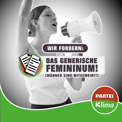 Eine Frau hält ein Megaphon in das sie etwas hinein ruft und streckt eine Faust senkrecht in die Luft.