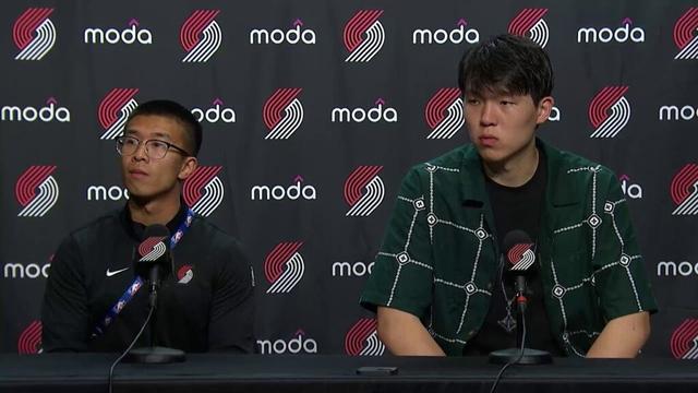 Yang Hansen Postgame Availability at Warriors | October 08, 2025