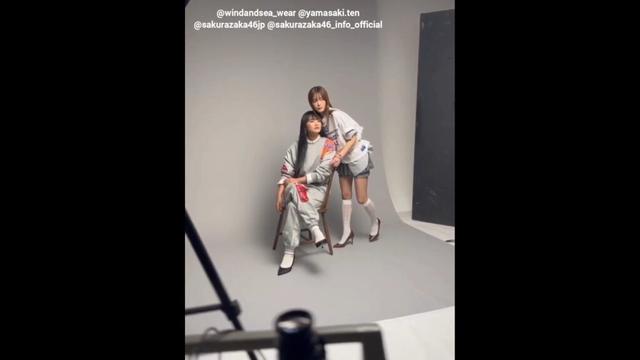 山﨑天 田村保乃 撮影風景♪NBA x WIND AND SEA Collaboration 櫻坂46