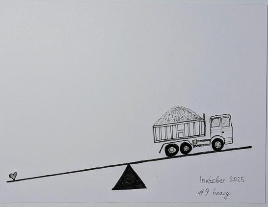 Hard to balance a heavy heart