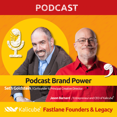 Podcast Album art for Fastlane Founders podcast with Jason Barnard featuring Seth Goldstein Talking about Podcast Brand Power