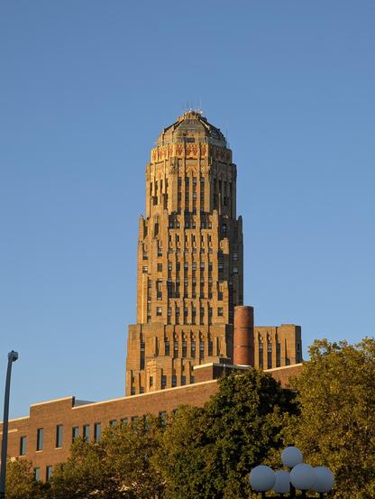 exterior City Hall—sunset
